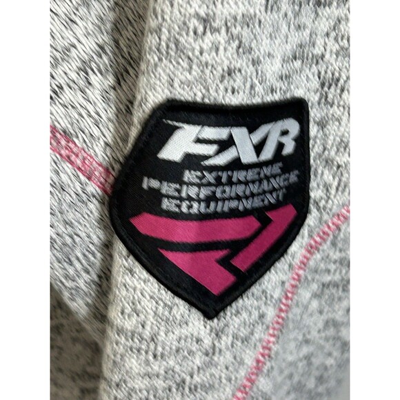 FXR Racing Snowmobile Knit Fleece Full Zip Mid-Layer Jacket Coat Size 6 Women - Picture 7 of 16
